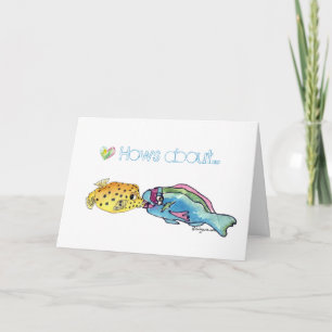 Festiva Grandes a pescado mojaron la tarjeta de la tarjeta