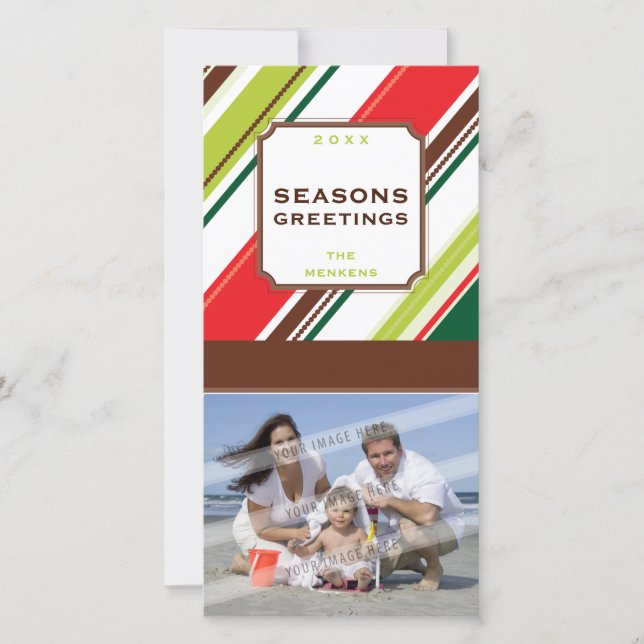 Festiva GRANDES TARJETA DE FOTO :: P2 estriado de temporad (Anverso)