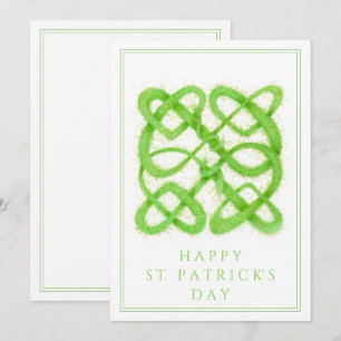 Festiva GREEN CELTIC KNOT St. Patrick's Day 5x7 Tarjeta pl