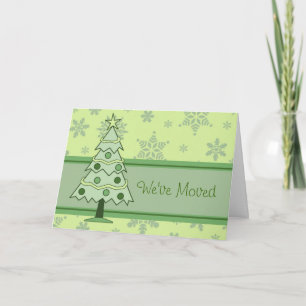 Festiva Green Christmas Tree Nueva tarjeta de Navidades de