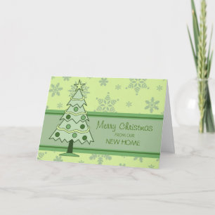 Festiva Green Christmas Tree Nueva tarjeta de Navidades de
