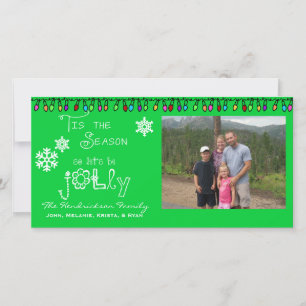 Festiva Green Let's Be Jolly Navidades - Tarjeta fotográfi