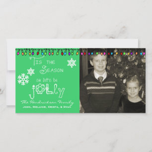 Festiva Green Let's Be Jolly Navidades - Tarjeta fotográfi