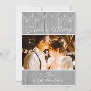 Festiva Gris ruso tiene tarjeta navideña de amargura