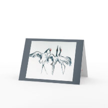 Grúas Canción-Manchurias del invierno.  Tarjeta