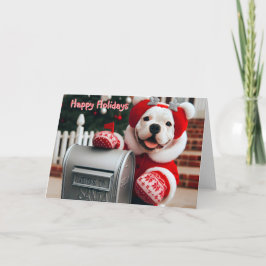 Festiva Grupo de Bulldog estadounidense en la tarjeta de c