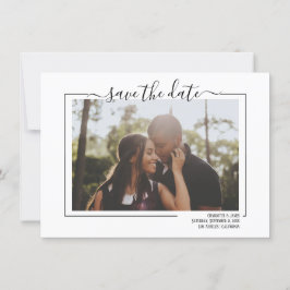 Festiva Guardar la tarjeta de Boda fotográfico de tipograf