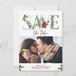 Festiva guardar la tarjeta de foto de vacaciones de navida