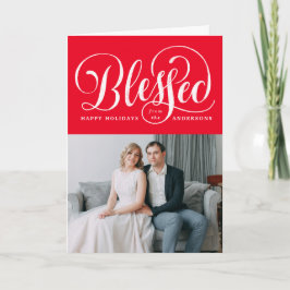 Festiva Guión bendito | Tarjeta de vacaciones plegada