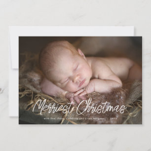 Festiva Guión navideño Tarjeta fotográfica de vacaciones