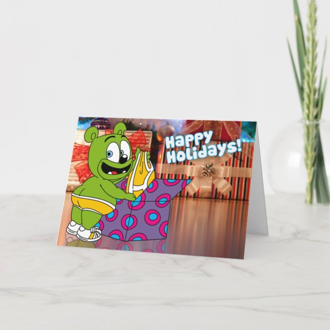 Festiva Gummibär Tarjeta de ropa interior para Navidades F (Anverso)