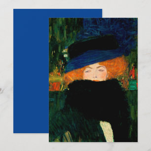 Festiva Gustav Klimt "Dama con sombrero y pluma" Tarjeta d