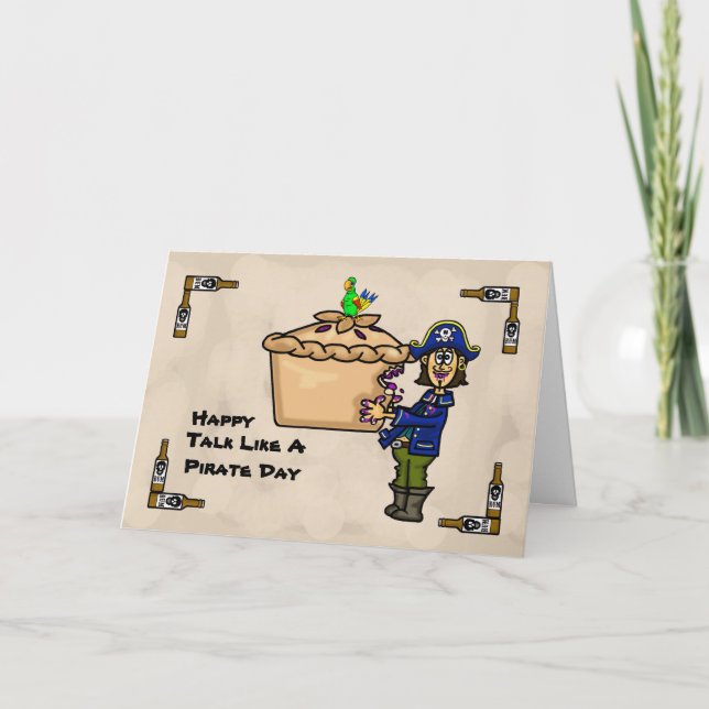 Festiva Hablar Como Una Tarjeta De Comida De Pie De Día De (Anverso)