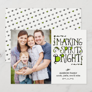 Festiva Hacer brillar a los espíritus en la tarjeta de vac