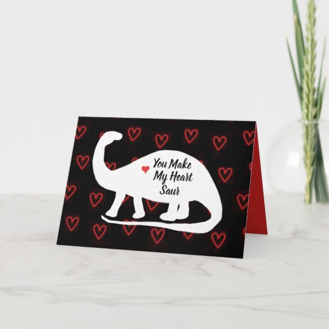 Festiva Haces Mi Tarjeta De Saurios Del Corazón (Anverso)