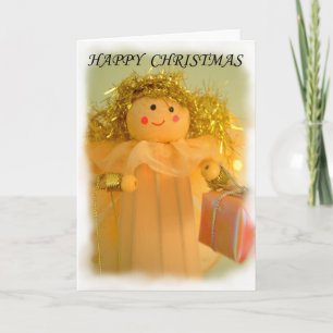 Festiva Hada, tarjeta de las felices Navidad,