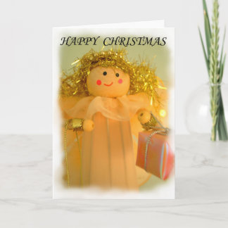 Festiva Hada, tarjeta de las felices Navidad,