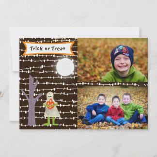 Festiva Halloween Ghost Trick o tarjeta de foto para regal