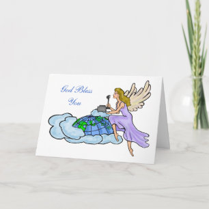 Festiva ¡Ham Radio Angel Navidades Tarjeta Personalizar!