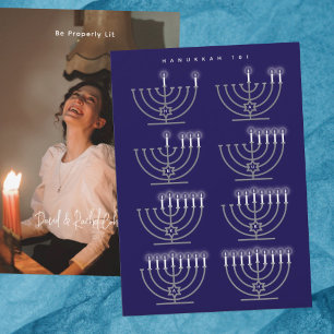 Festiva Hanukkah 101 tarjeta de festividad fotográfica