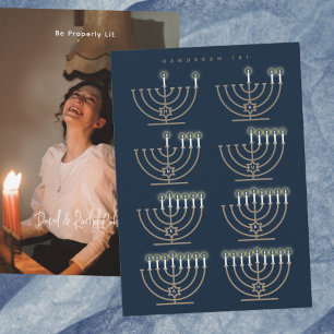 Festiva Hanukkah 101 tarjeta de festividad fotográfica