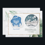 Festiva Hanukkah y la tarjeta de felicitación de los Navid<br><div class="desc">Una tarjeta para todos los que están en tu lista. (Antecedentes: rawpixel.com en Freepik). (Imagen de Freepik). La tarjeta es fácil de personalizar con su texto, fuente y color de fuente. ¿No es exactamente lo que buscas? Todos nuestros productos pueden ser personalizados diseñados para satisfacer sus necesidades sin cargo adicional....</div>