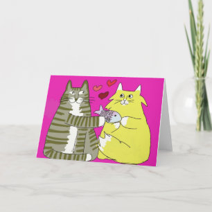 Festiva Happicats de la tarjeta del día de San Valentín
