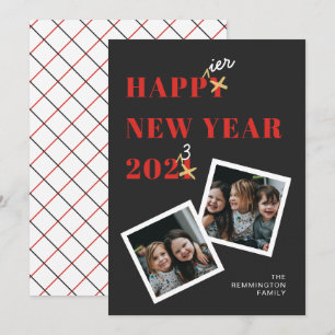 Festiva Happier tarjeta de festividad de Año Nuevo 2023 pa