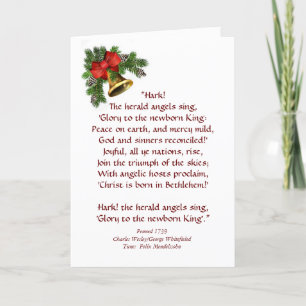 Festiva Hark, tarjeta de Navidades de himnos cantan los án