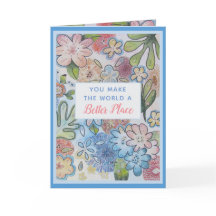 Haz que el mundo sea mejor gracias tarjeta