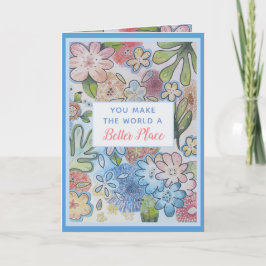 Festiva Haz que el mundo sea mejor gracias tarjeta