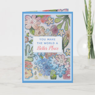 Festiva Haz que el mundo sea mejor gracias tarjeta