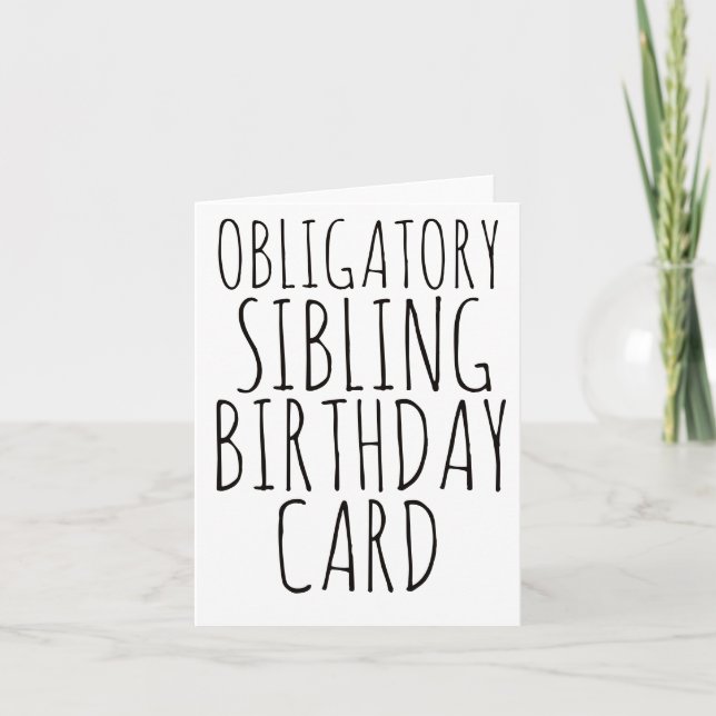 Festiva Hermano de la tarjeta de cumpleaños, hermana de la (Anverso)