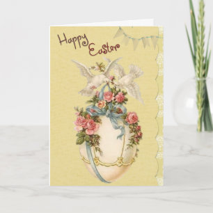Festiva Hermosa tarjeta antigua de Pascua