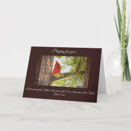 Festiva Hermosa tarjeta cristiana de aves rojas