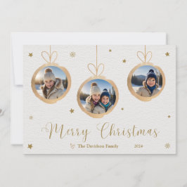 Festiva Hermosa tarjeta de vacaciones plana de ornamento d