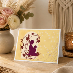 Festiva Hermosa tarjeta del Día de la Madre Boho (amarillo