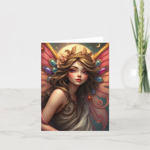 Festiva Hermosa tarjeta retrato de hadas