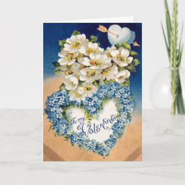 Festiva Hermosas flores de época aprecian la tarjeta de Sa