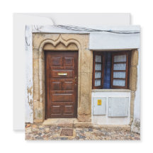 Histórica tarjeta de felicitación de la puerta de 