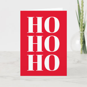 Festiva Ho Ho Ho Ho Ho rojo moderno tarjeta de felicitació