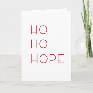 Festiva Ho Ho tarjeta del día de fiesta de la esperanza