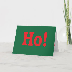 Festiva ¡Ho! Tarjeta del día de fiesta con guiño astuto