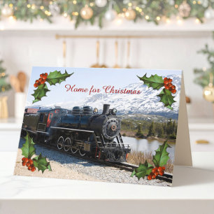 Festiva Hogar en la tarjeta del tren para Navidades