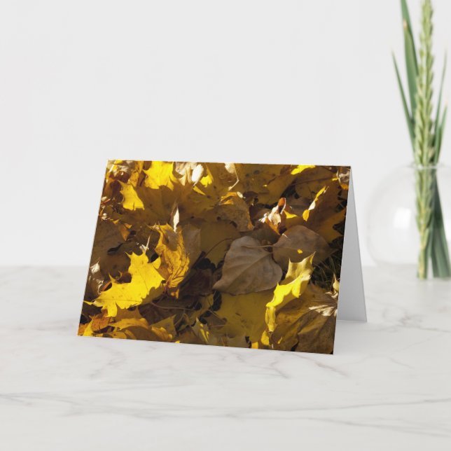 Festiva Hojas de otoño - tarjeta (Anverso)