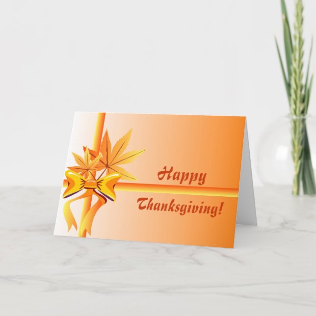 Festiva Hojas y arco - Tarjeta (Anverso)