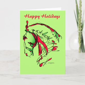 Festiva Holidays_Noble feliz hace frente a la tarjeta