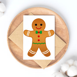 Festiva Hombre de pan de jengibre - Feliz postal navideña