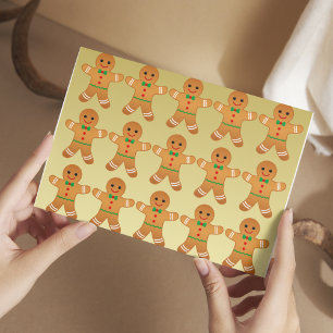 Festiva HOMBRES DE GINGERBREAD - FELIZ postal DE VACACIONE