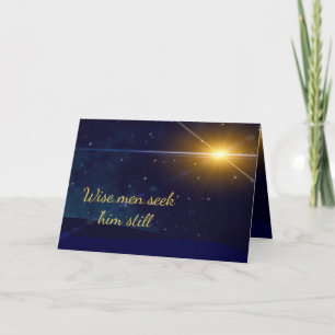 Festiva Hombres Sabios Lo Buscan Con Tarjeta De Navidades